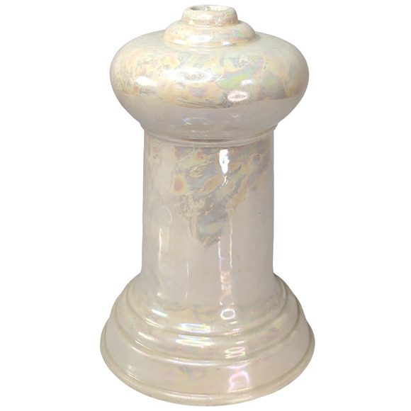 Handmade Ceramic Statement Tapered Candle Holder Iridescent Modern Column 10" - Picture 2 of 8